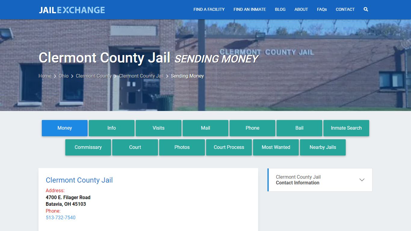 Send Money to Inmate - Clermont County Jail, OH - Jail Exchange