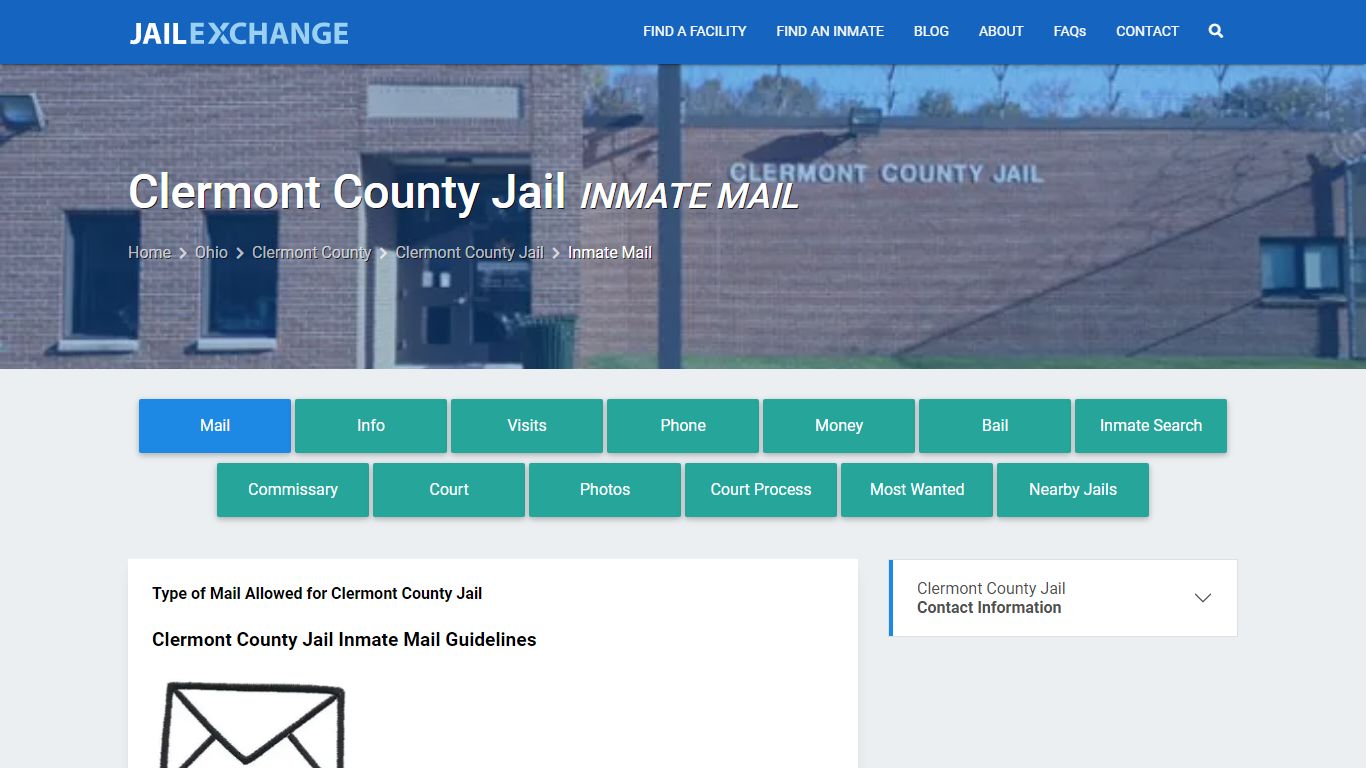 Inmate Mail - Clermont County Jail, OH - Jail Exchange